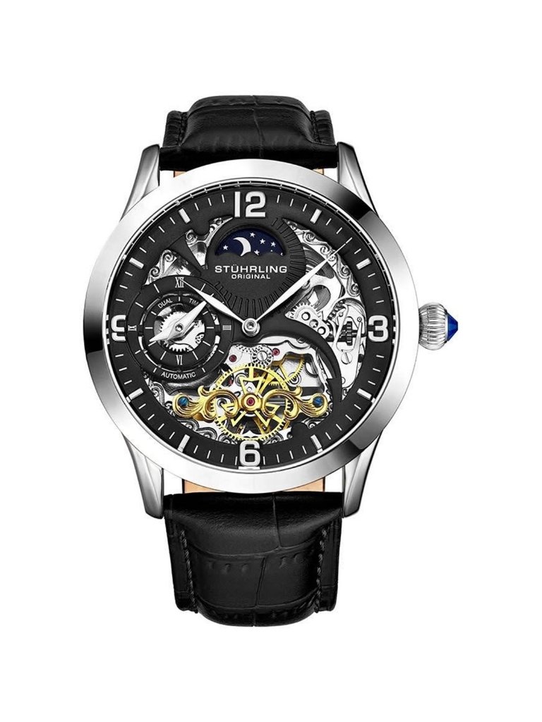 Nwt Stuhrling Original Legacy Automatic Black Dial Men's Watch